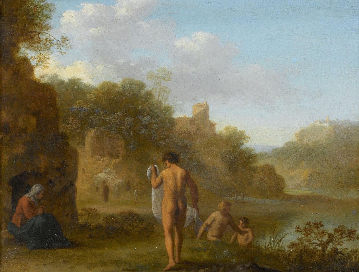 Kąpiel mężczyzn autorstwa Cornelis van Poelenburch