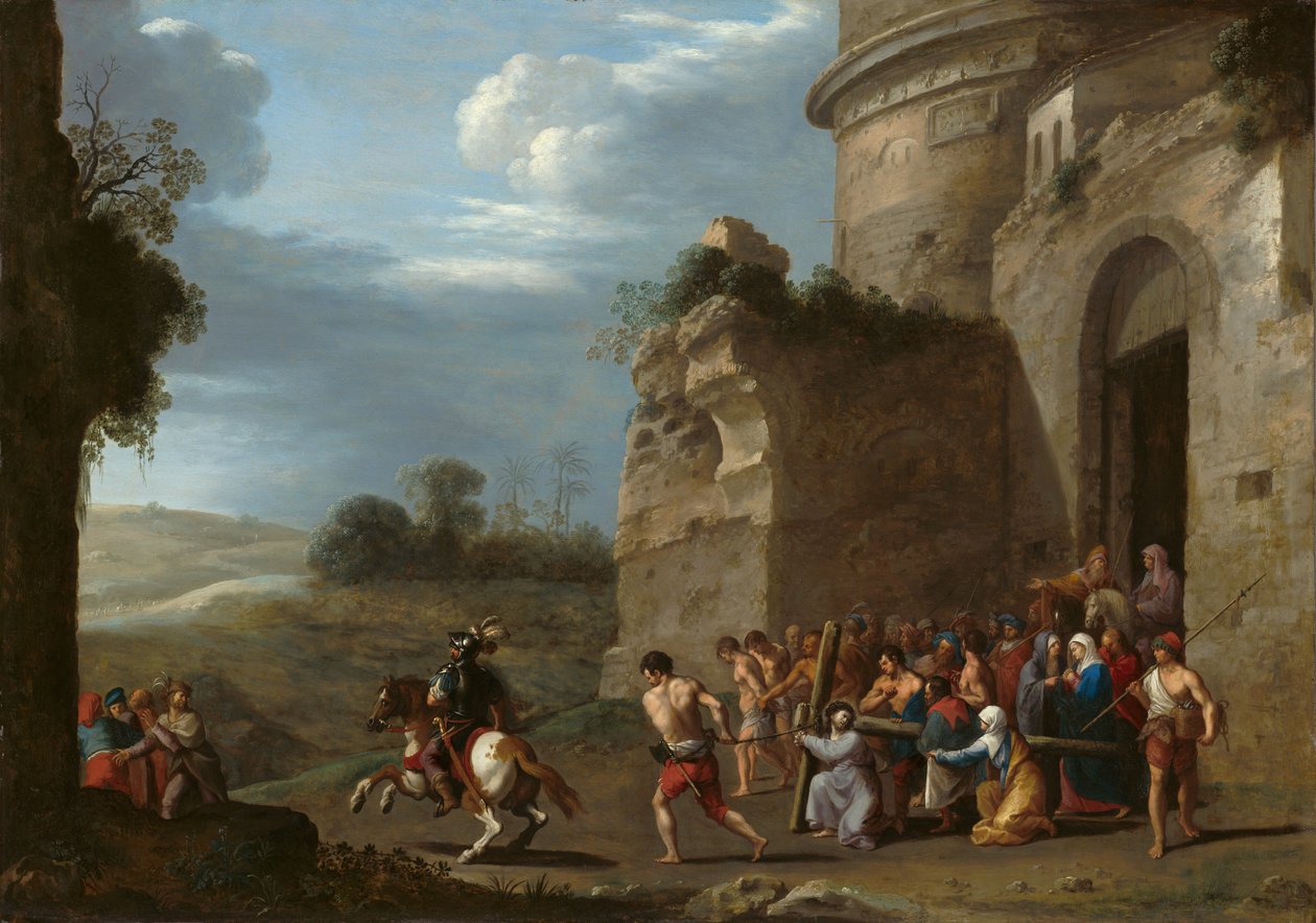 Chrystus niosący krzyż, początek lat 20. XVII wieku. autorstwa Cornelis van Poelenburch