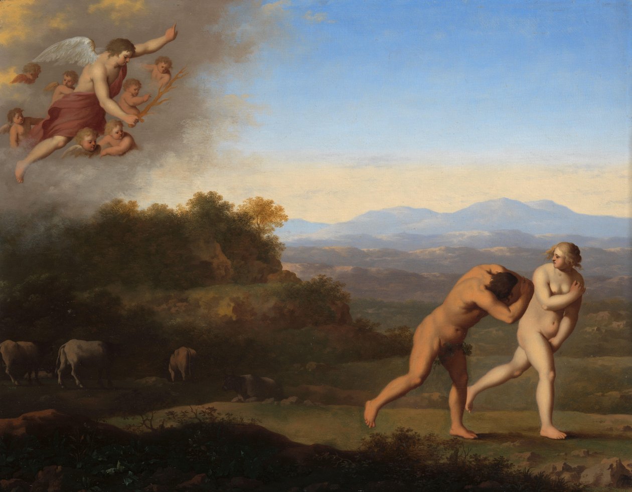 Wypędzenie z raju Wypędzenie z raju (Rodzaju 3:23-24) autorstwa Cornelis van Poelenburch