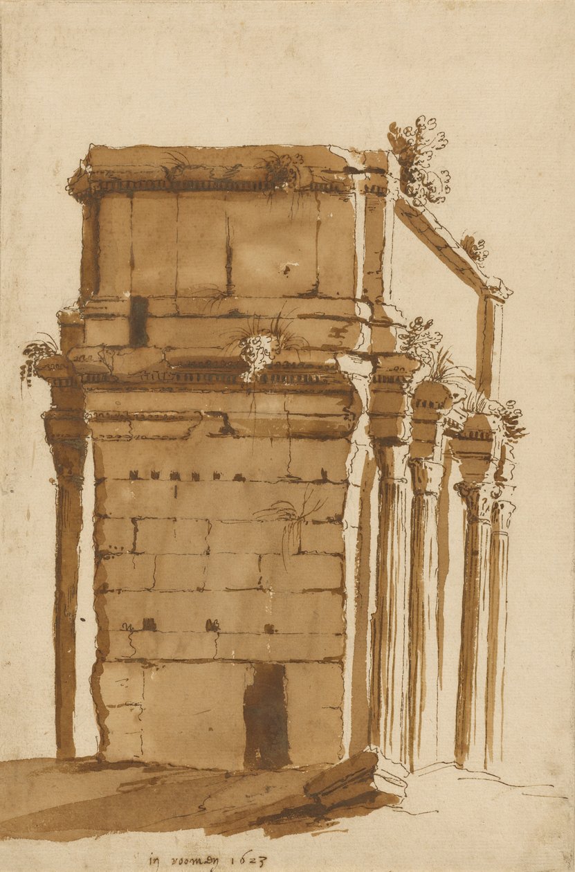 Łuk Septymiusza Sewera, Rzym autorstwa Cornelis van Poelenburgh