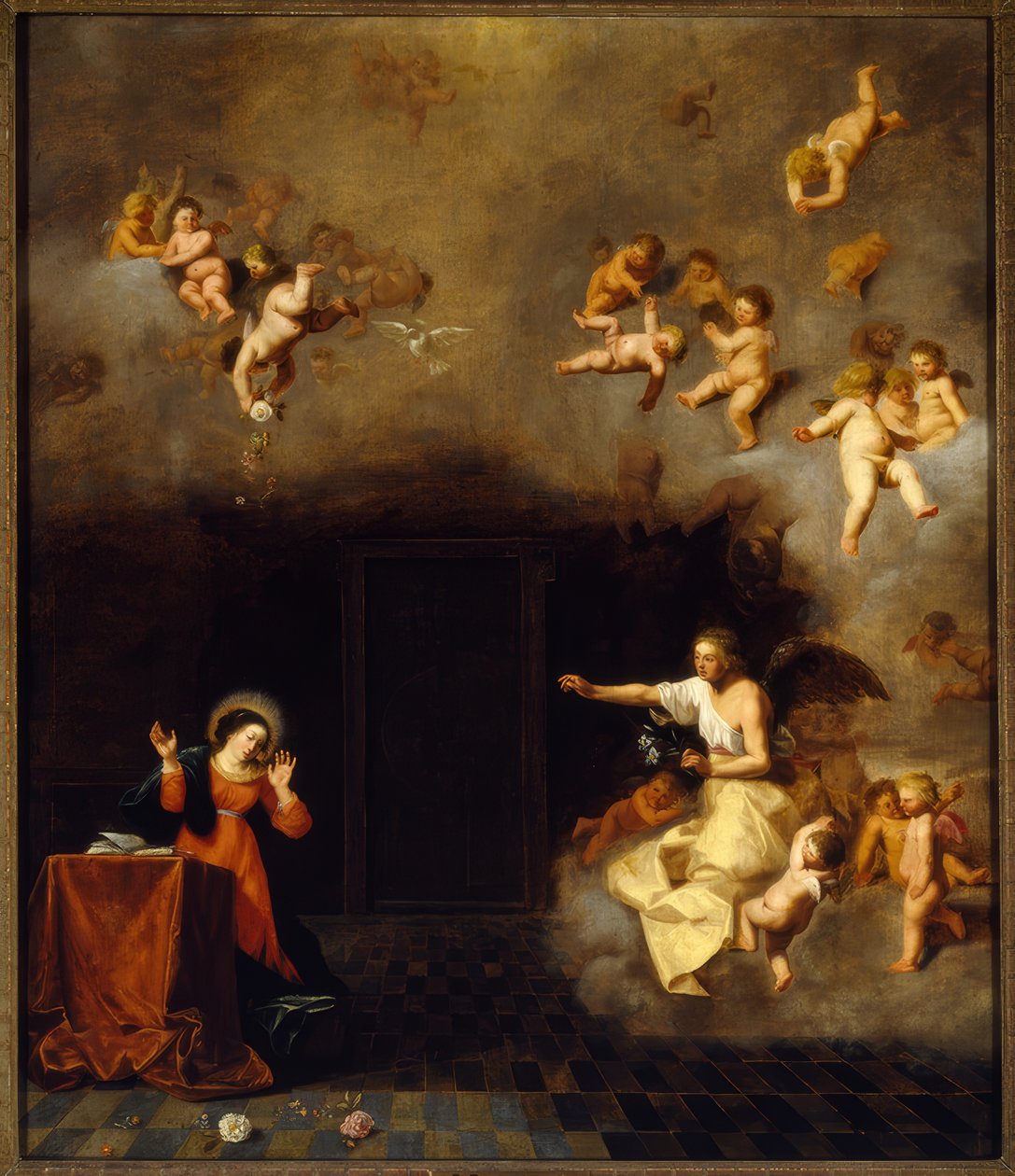 Zwiastowanie Maryi autorstwa Cornelis van Poelenburgh