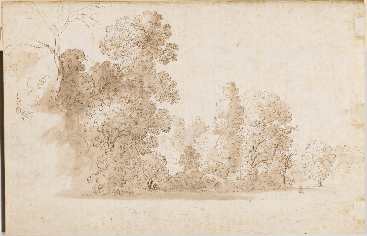 Zalesiony krajobraz autorstwa Cornelis van Poelenburgh or Poelenburch