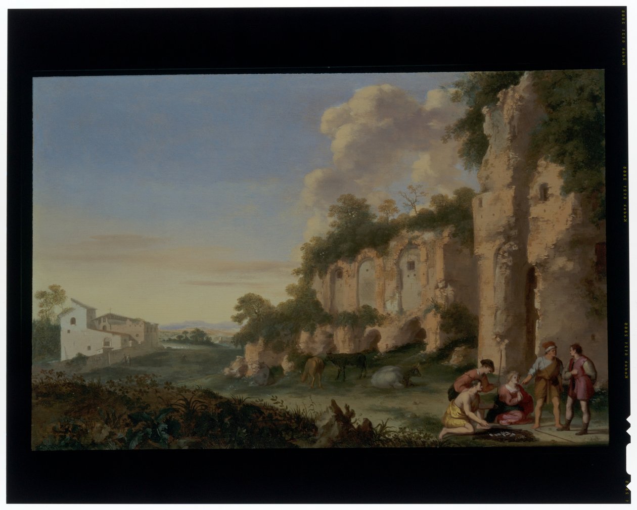 Cardsharps w krajobrazie autorstwa Cornelis van Poelenburgh or Poelenburch