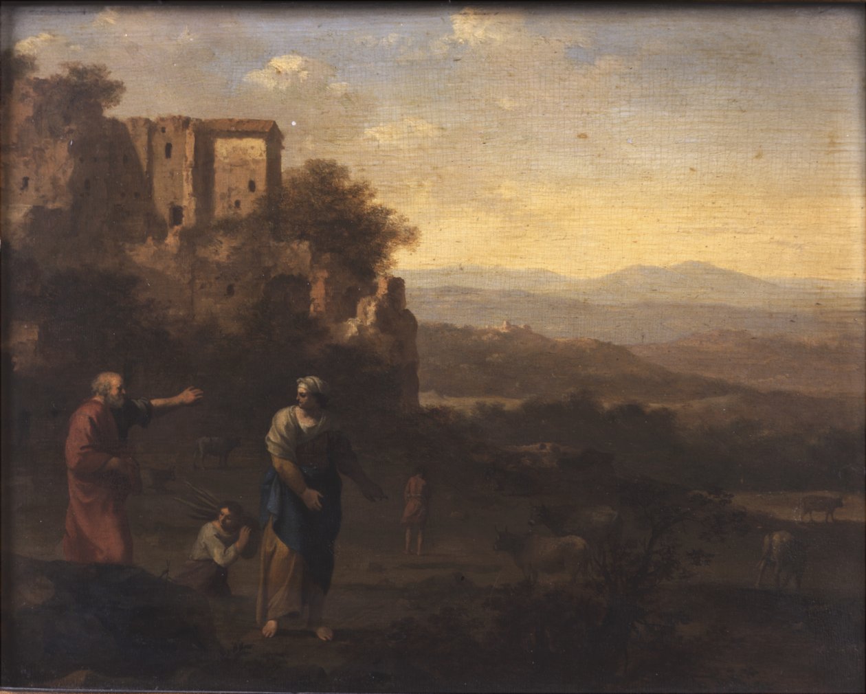 Wygnanie Hagar i Ismaela autorstwa Cornelis van Poelenburgh or Poelenburch