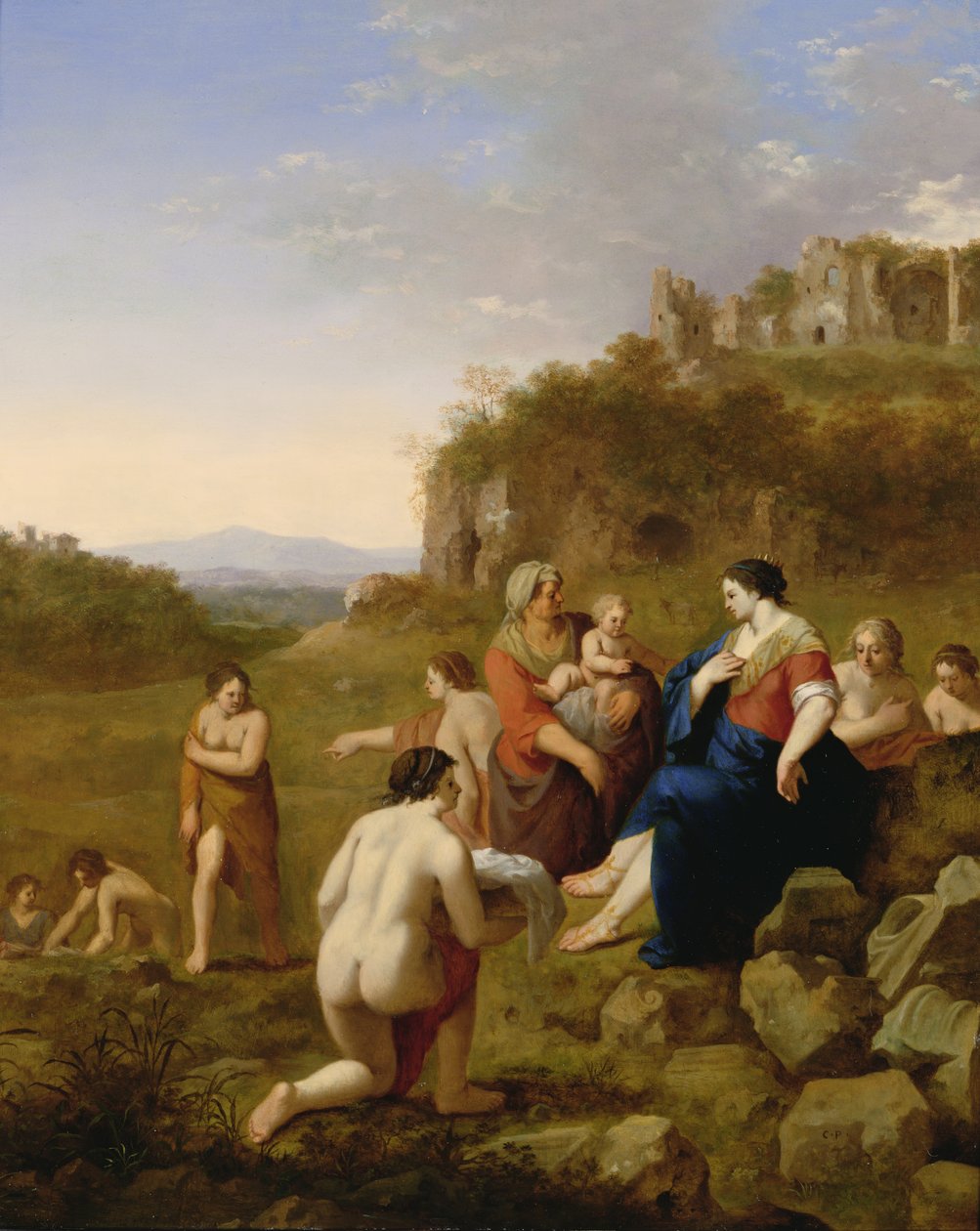 Znalezienie Mojżesza autorstwa Cornelis van Poelenburgh or Poelenburch