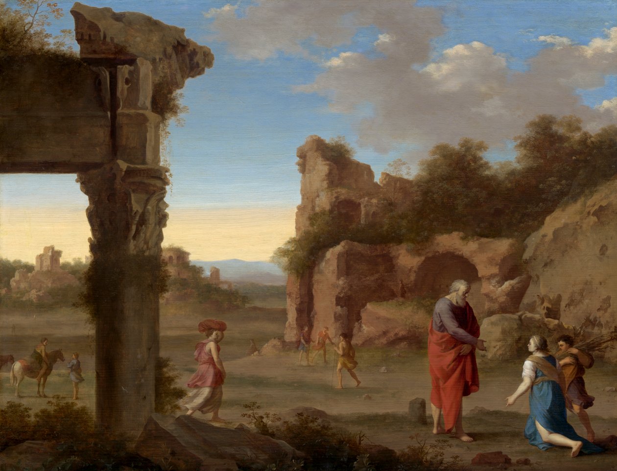 Prorok Eliasz i wdowa z Sarepty, ok. 1630 r. autorstwa Cornelis van Poelenburgh or Poelenburch