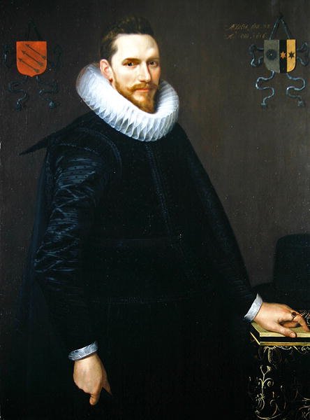 Portret Adriaena de Kies van Wiessen, 1616 (patrz 307902 dla pary) autorstwa Cornelis van der Voort