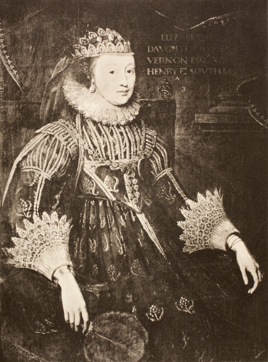 Elizabeth Wriothesley, z "Wspomnień króla-męczennika" Allana Fea, opublikowanych w 1905 r. autorstwa Cornelius Janssen van Ceulen