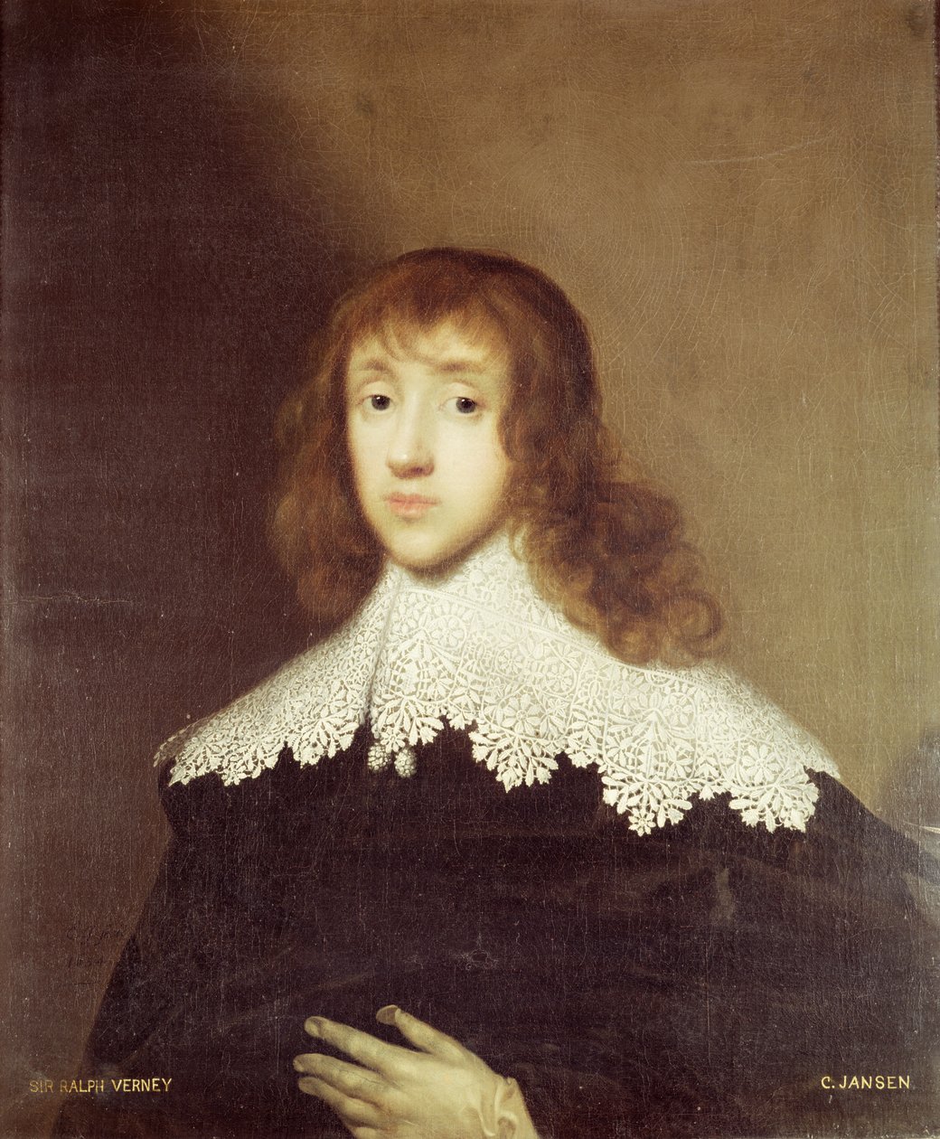 Portret Sir Ralpha Verneya (1613-96) autorstwa Cornelius Janssen van Ceulen