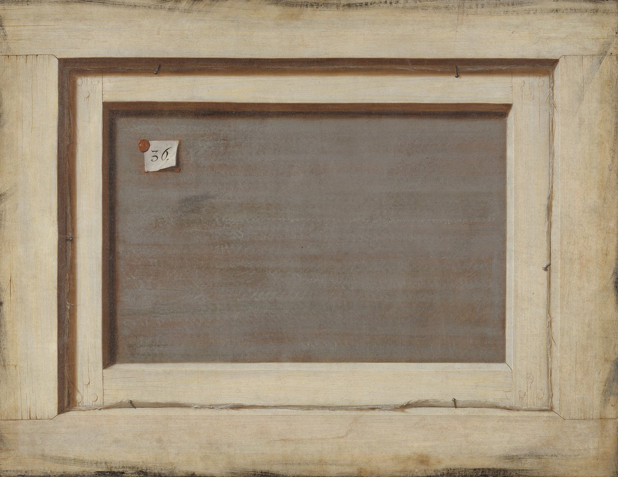 Trompe loeil. Rewers oprawionego obrazu autorstwa Cornelis Norbertus Gijsbrechts