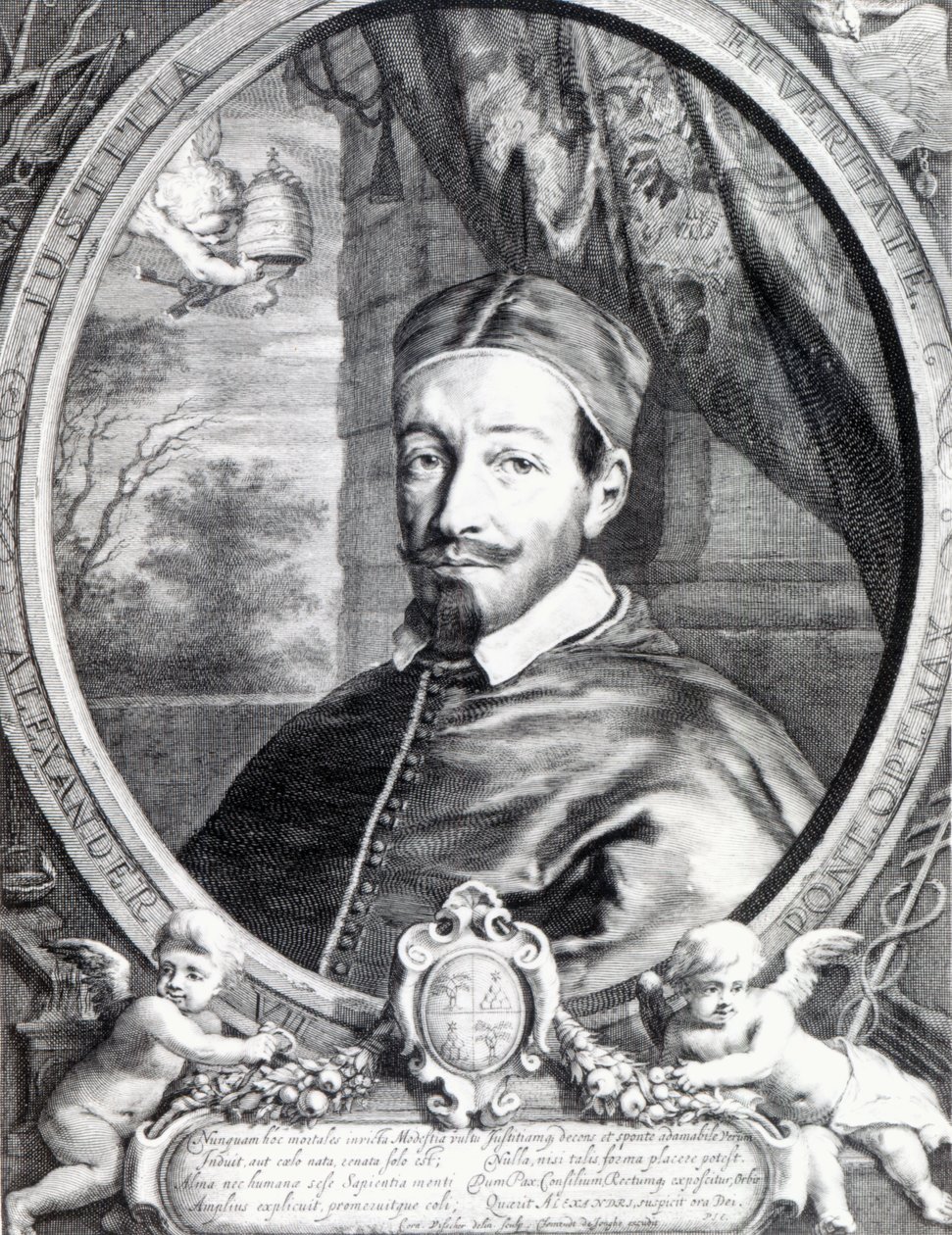 Papież Aleksander VII, opublikowany przez Clement de Jonghe autorstwa Cornelis Visscher