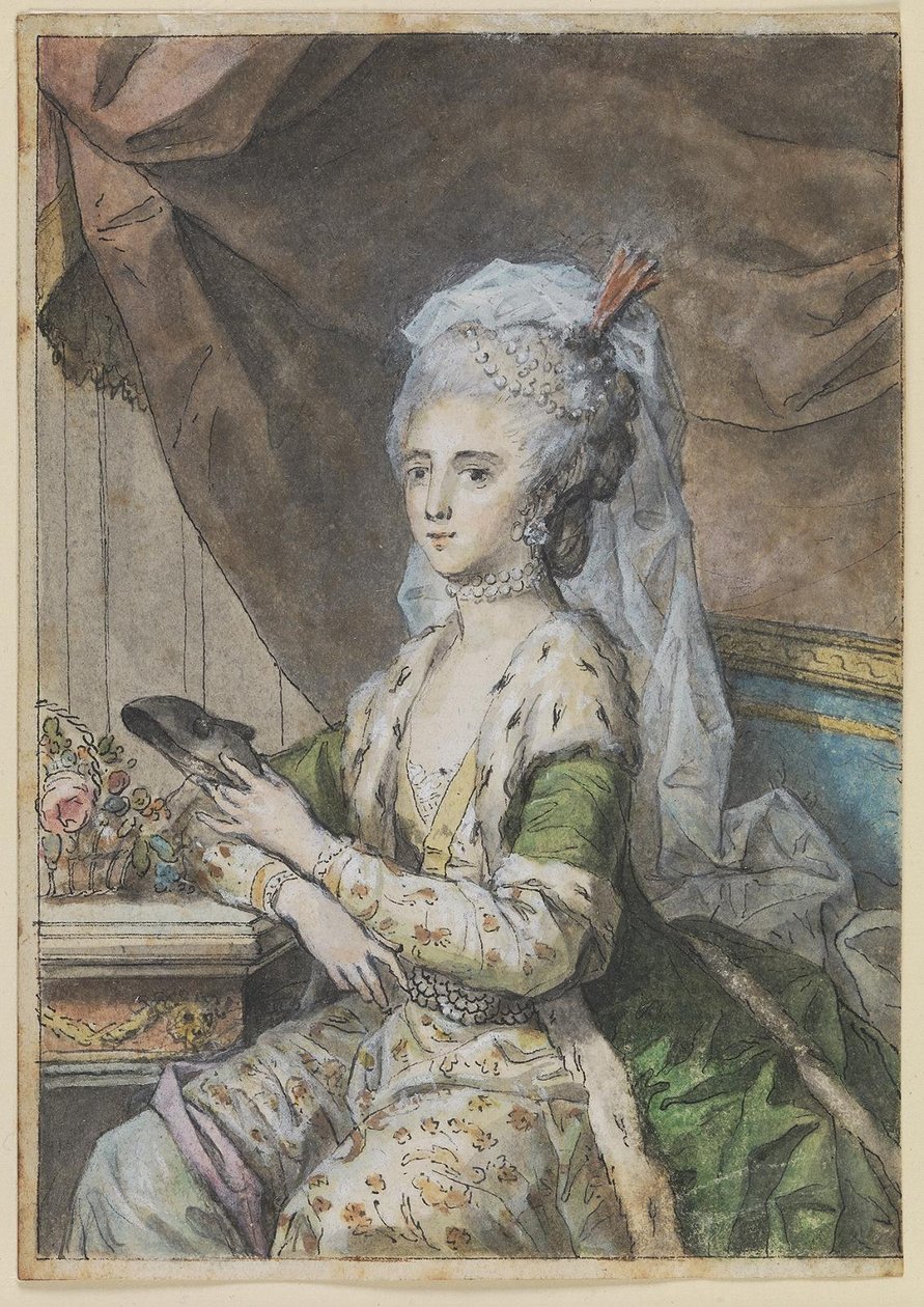 Louise, żona księcia Karola z Hesji-Kassel, ubrana w turecki kostium autorstwa Cornelius Høyer