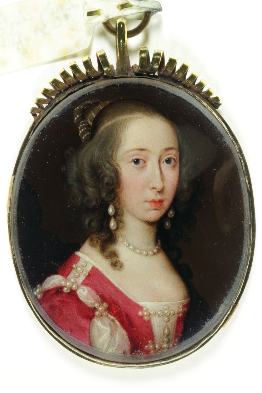 Lady Elizabeth Cavendish, hrabina Bridgewater (emalia) autorstwa Cornelius I Johnson