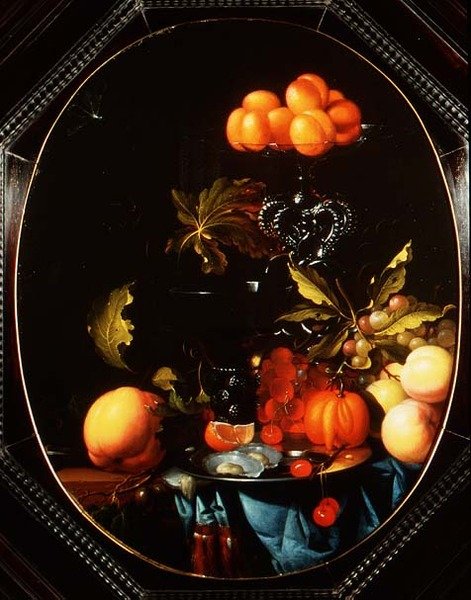 Martwa natura z dyniami, owocami i ostrygami autorstwa Cornelius Janssen van Ceulen