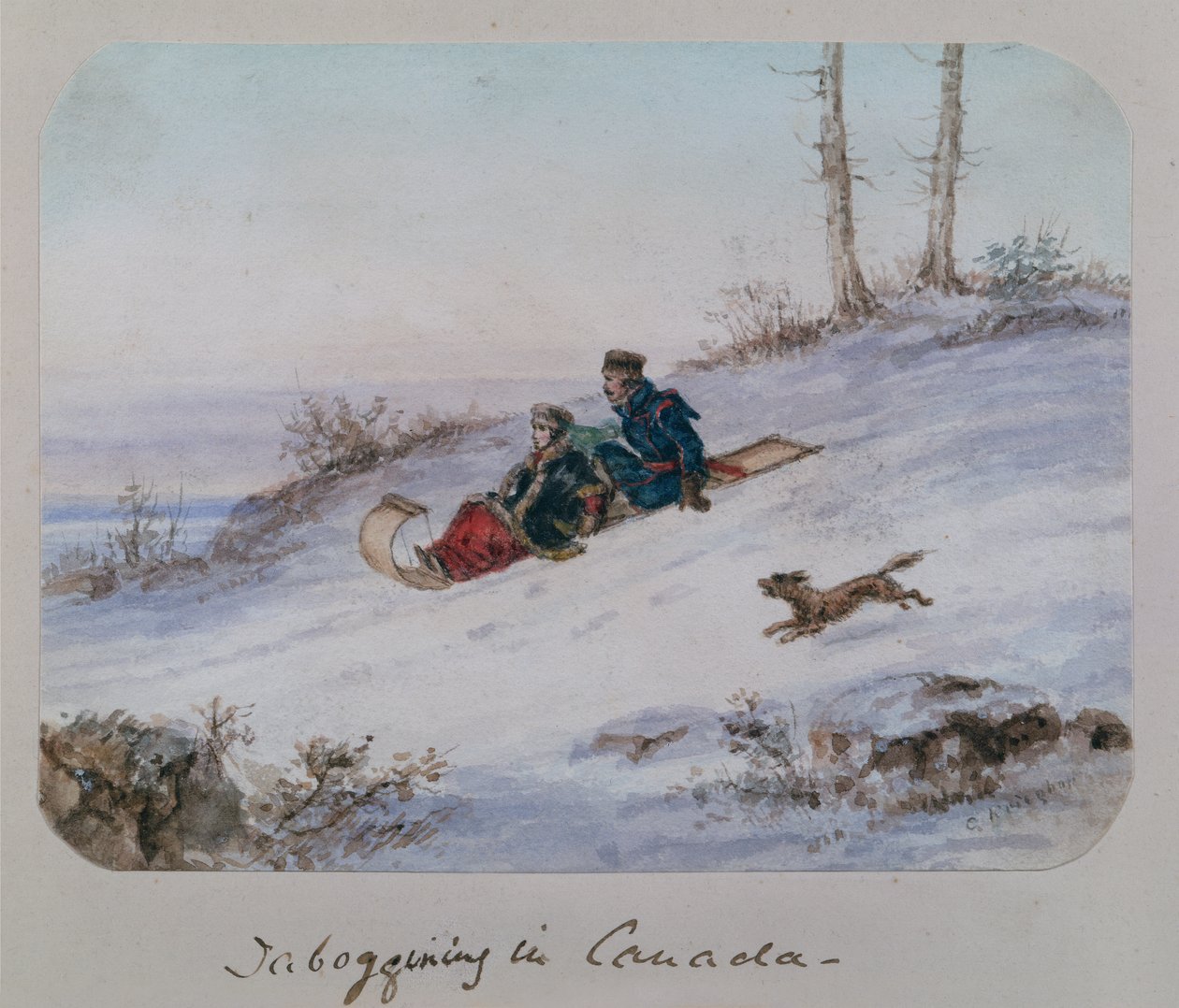Tabogging w Kanadzie autorstwa Cornelius Krieghoff