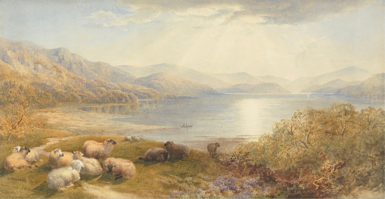 Scena na Mawddach, niedaleko Barmouth autorstwa Cornelius Pearson