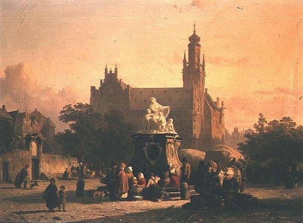 Rynek miejski autorstwa Cornelius Springer