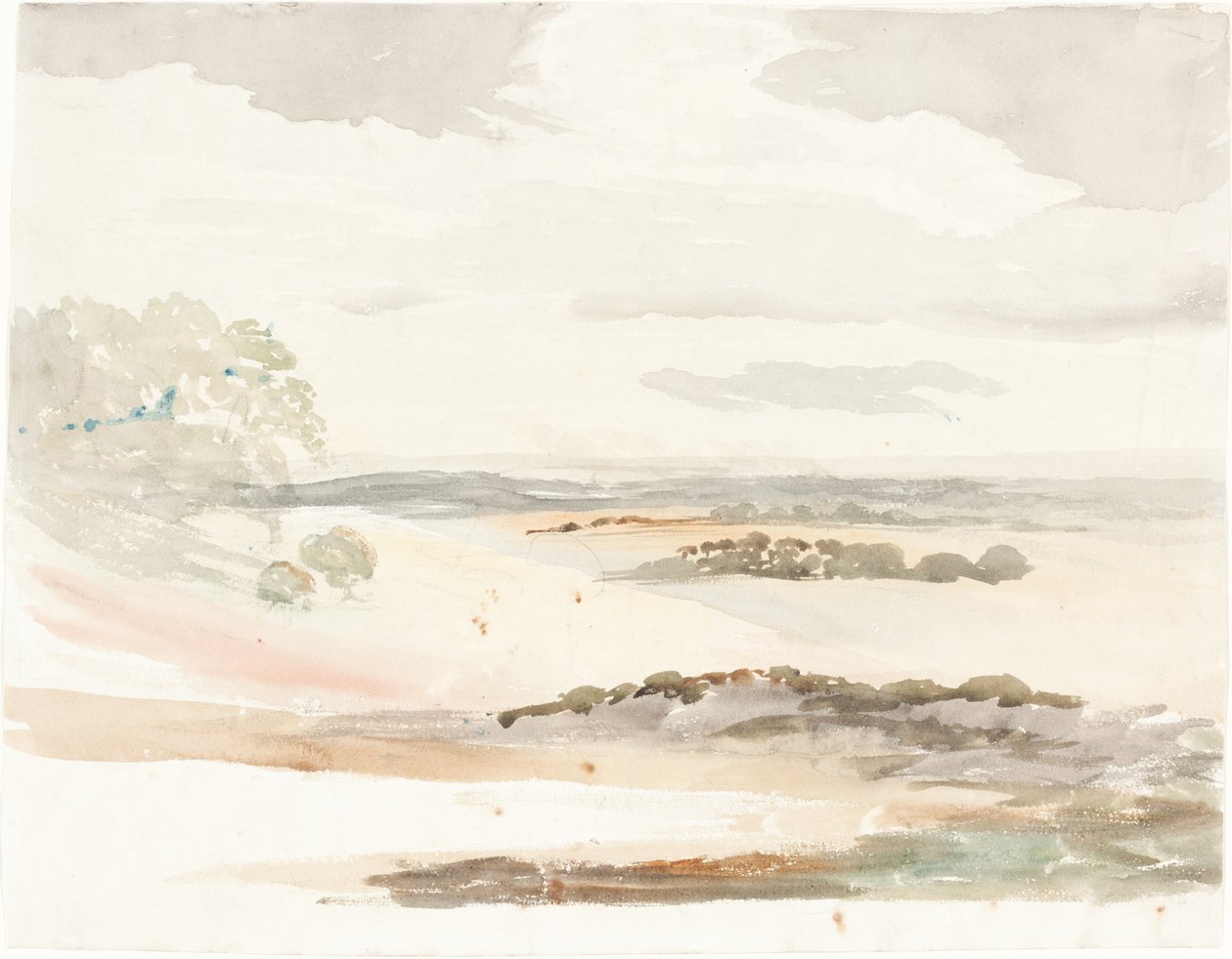 Rozległy widok w Shropshire autorstwa Cornelius Varley