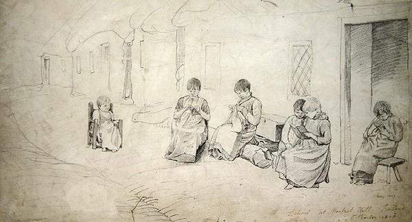 Dzieci poza szkołą w Market Hill w Irlandii autorstwa Cornelius Varley