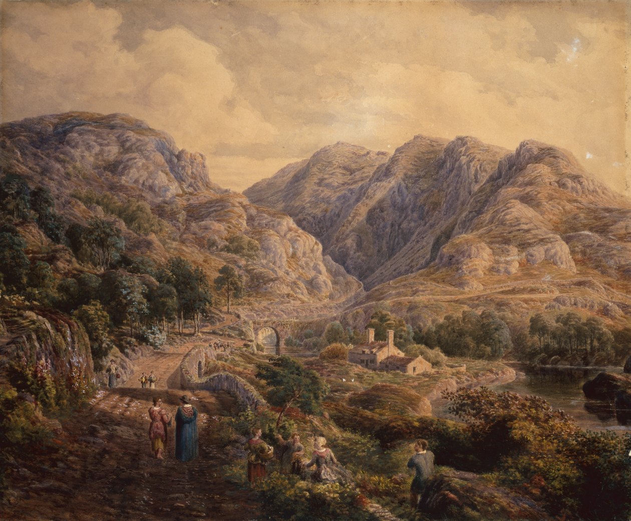 Przełęcz Pont Aber Glaslyn, Północna Walia autorstwa Cornelius Varley