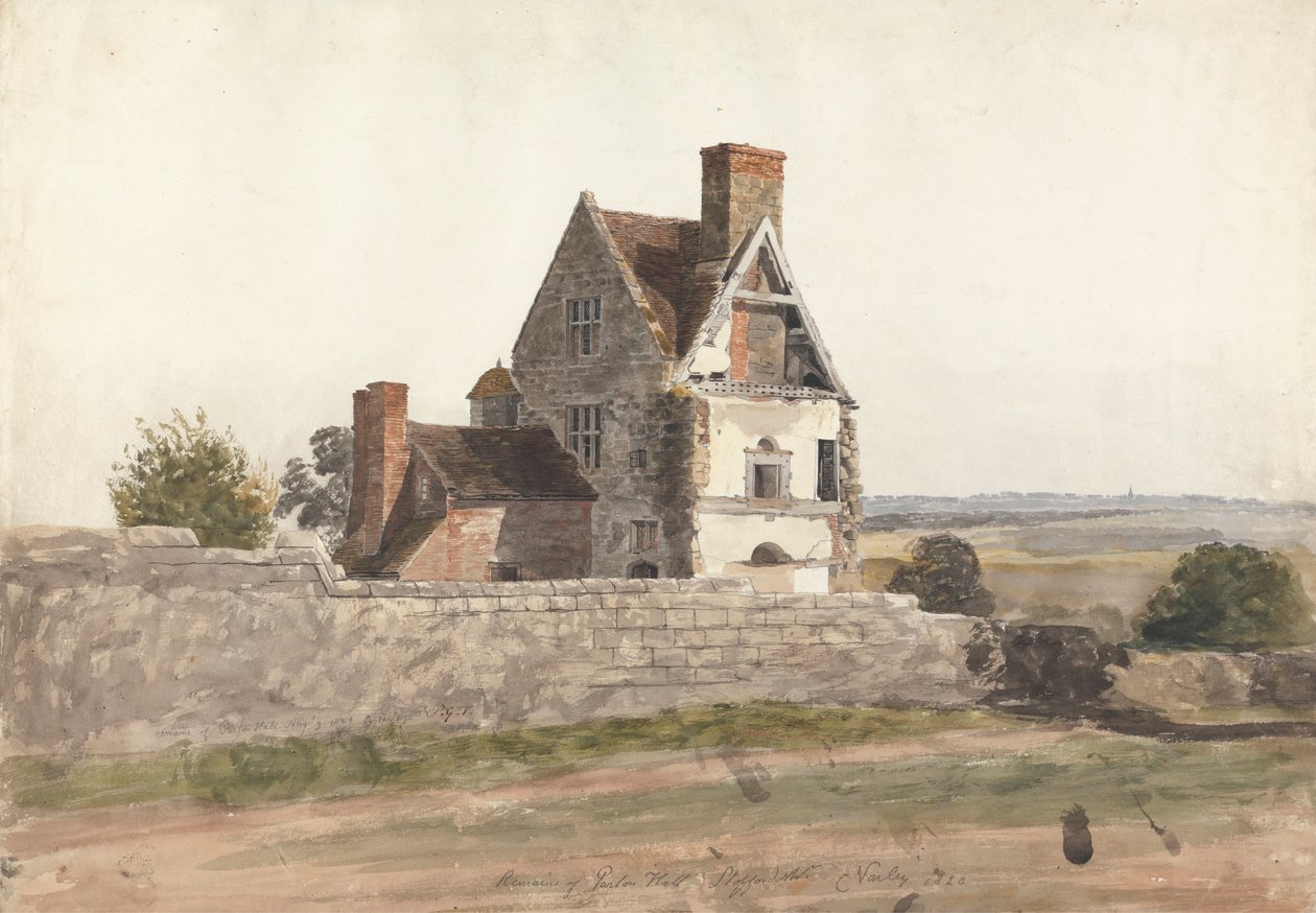 Pozostałości Purton Hall, Staffordshire autorstwa Cornelius Varley