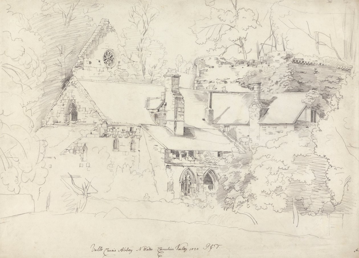 Opactwo Valley Cross, Denbighshire autorstwa Cornelius Varley