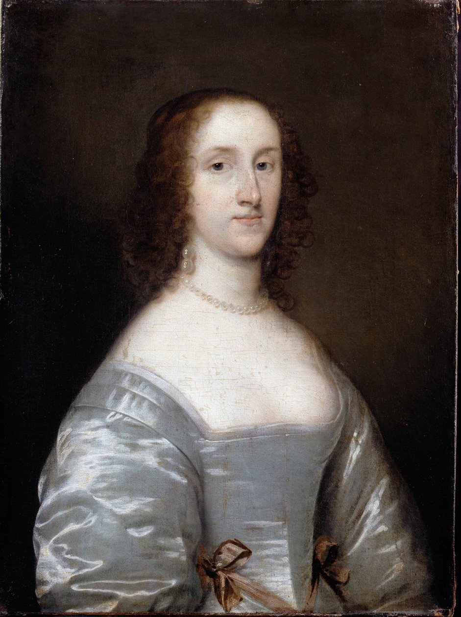 Portret damy w bieli autorstwa Cornelius the elder Johnson
