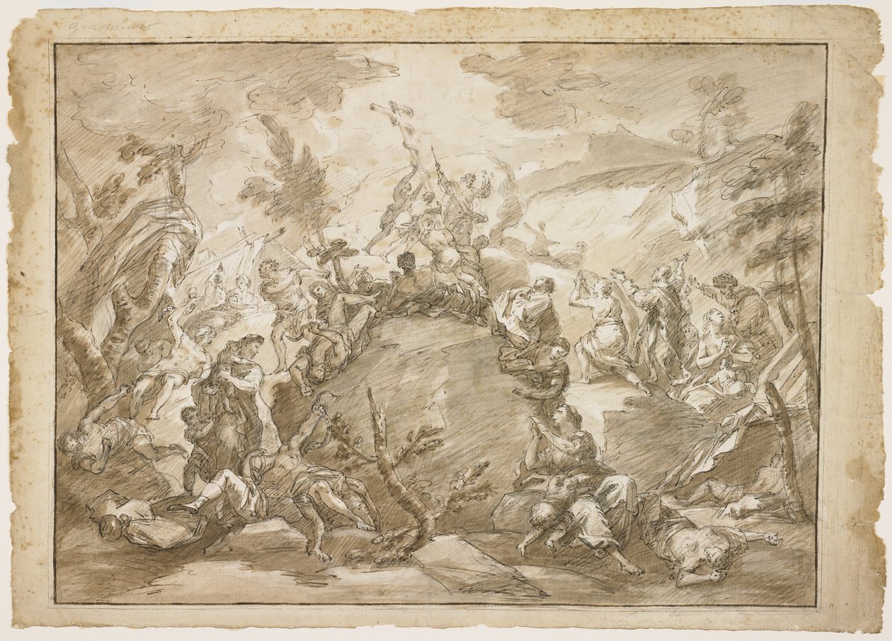 Mojżesz i wąż miedziany, c. 1743-1744 autorstwa Corrado Giaquinto