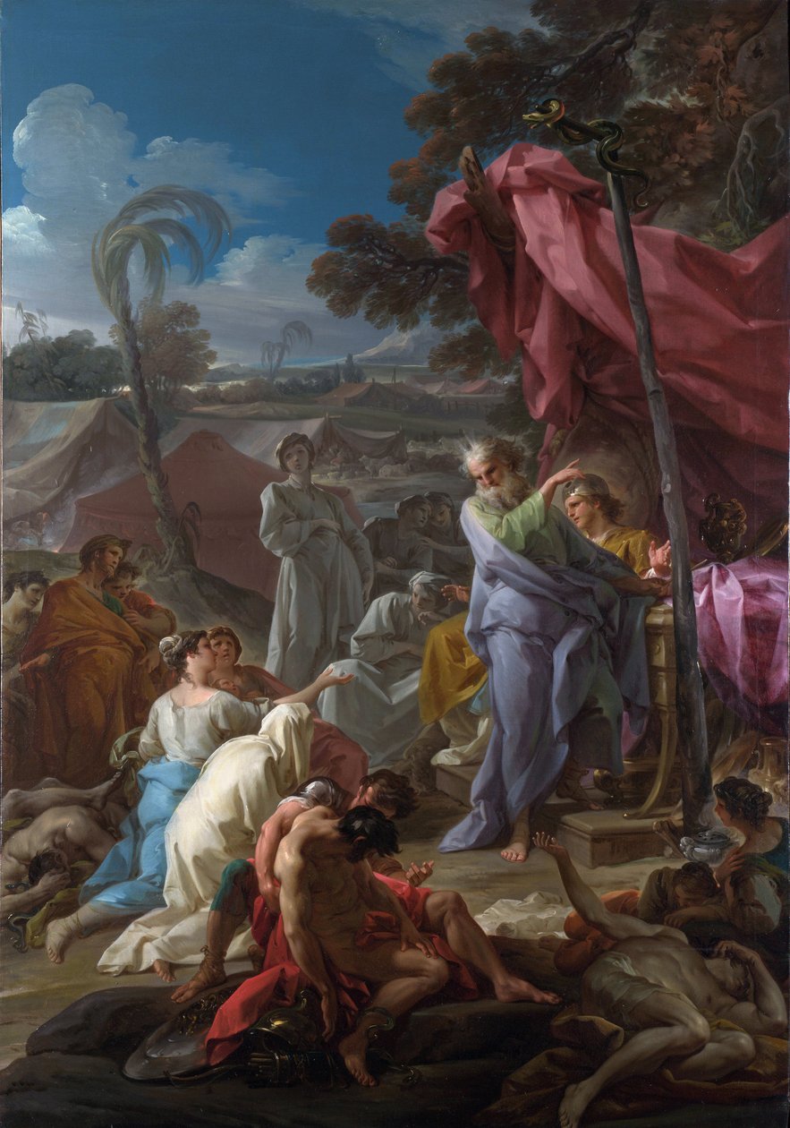 „Brazen Serpent” Obraz Corrado Giaquinto (1703-1766) 1744 Londyn National Gallery autorstwa Corrado Giacquinto