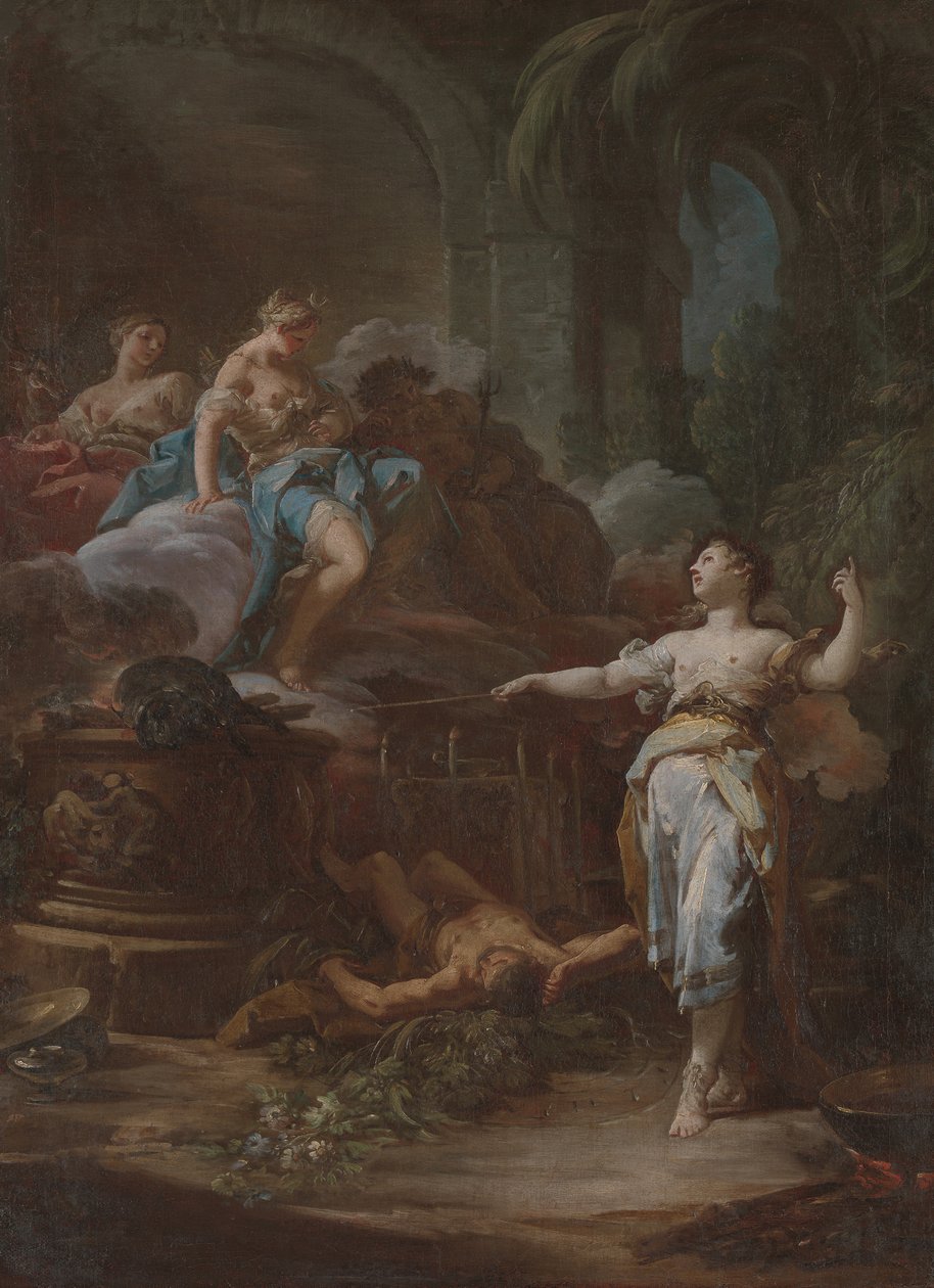 Medea Odmładzający Aeson, ca. 1760. autorstwa Corrado Giaquinto