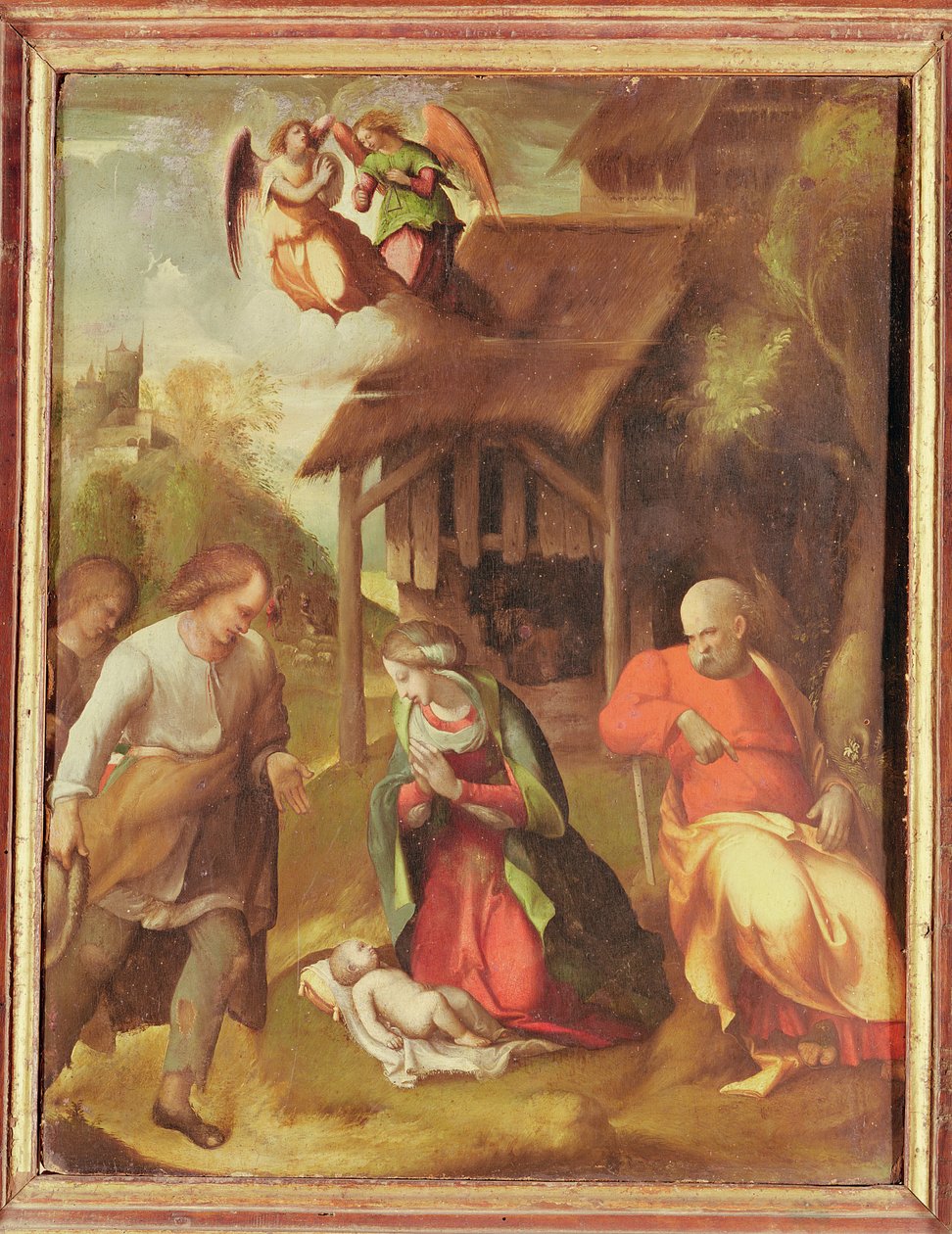 Adoracja pasterzy, 1516 autorstwa Antonio da Correggio