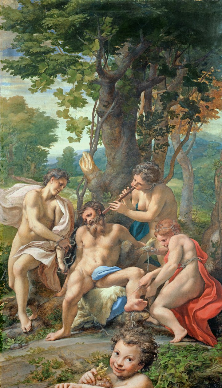 Alegoria przywar, 1529-30 (tempera na płótnie) autorstwa Antonio da Correggio