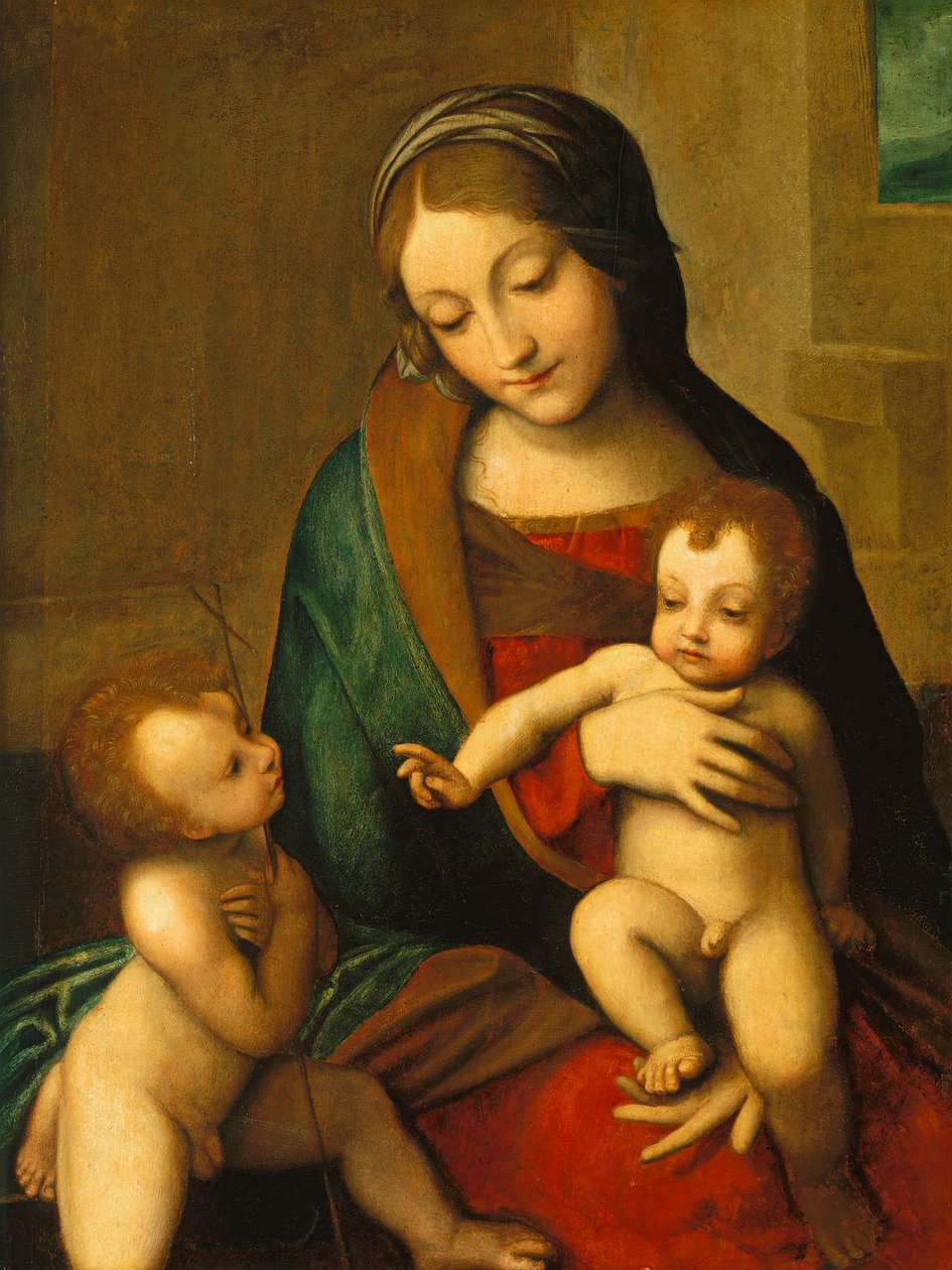 Madonna z Dzieciątkiem z Dzieciątkiem Św. 1510 autorstwa Antonio da Correggio