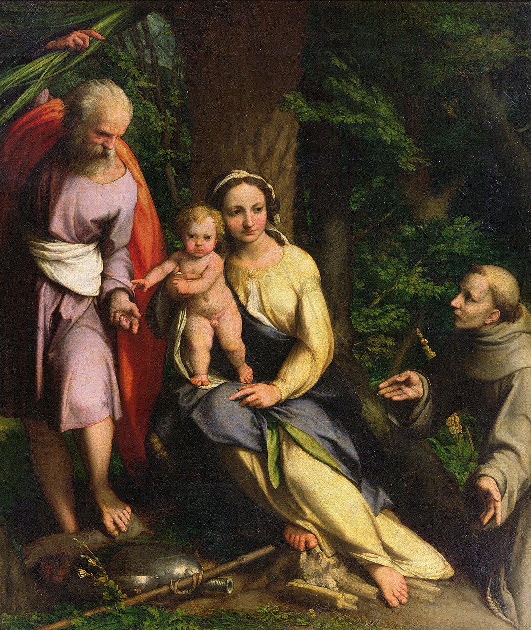 Odpocznij w ucieczce do Egiptu, ok. 1515 r autorstwa Antonio da Correggio