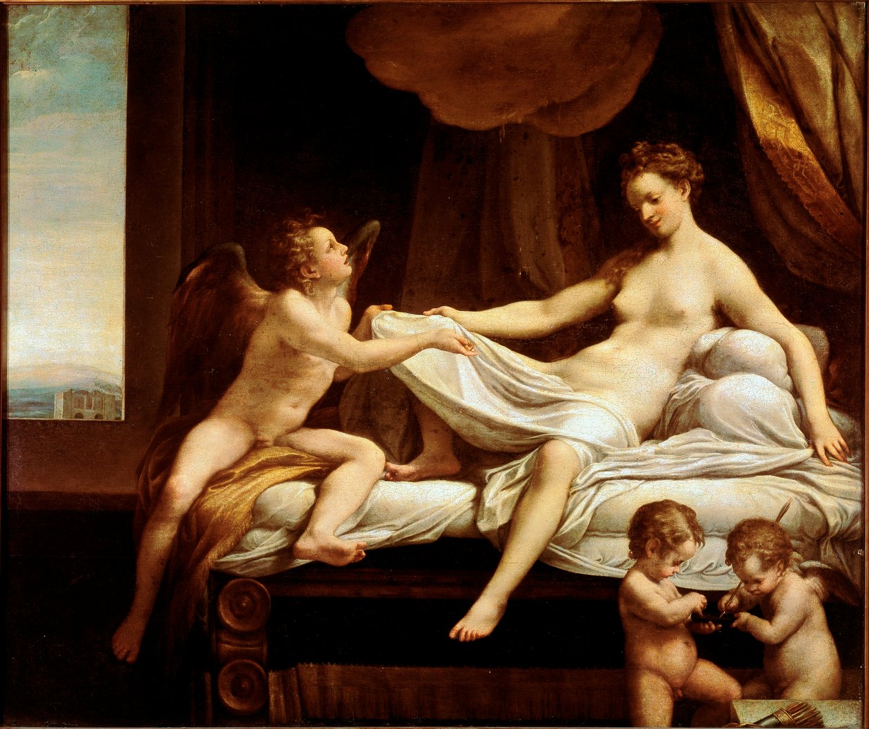Obraz Danae autorstwa Antonio Allegri, zwany Il Correggio autorstwa Correggio