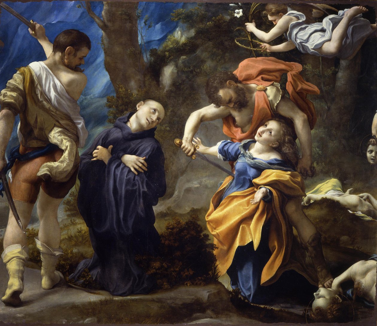 Męczeństwo świętych Placidusa, Flavii Domitilli, Eutychiusa i Victorinusa, 1525 autorstwa Correggio