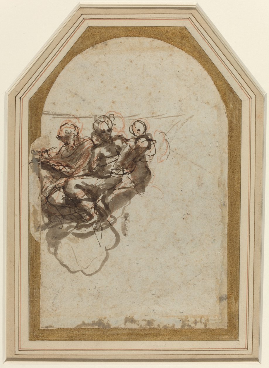 Św. Mateusz i Św. Hieronim [verso] autorstwa Correggio
