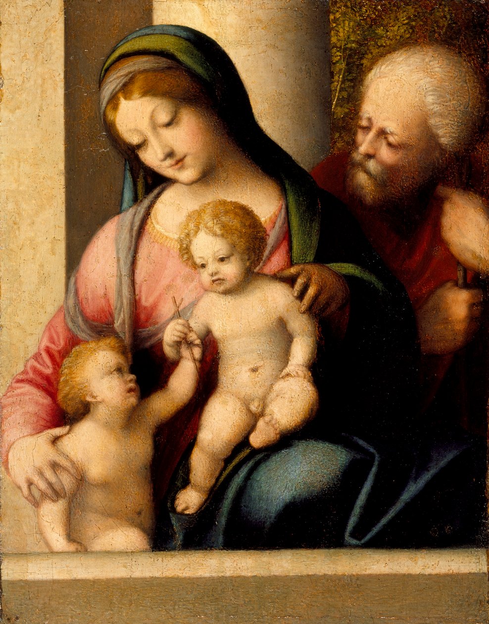 Święta Rodzina z Dzieciątkiem Św. Jan Chrzciciel, ok.1515 autorstwa Antonio da Correggio