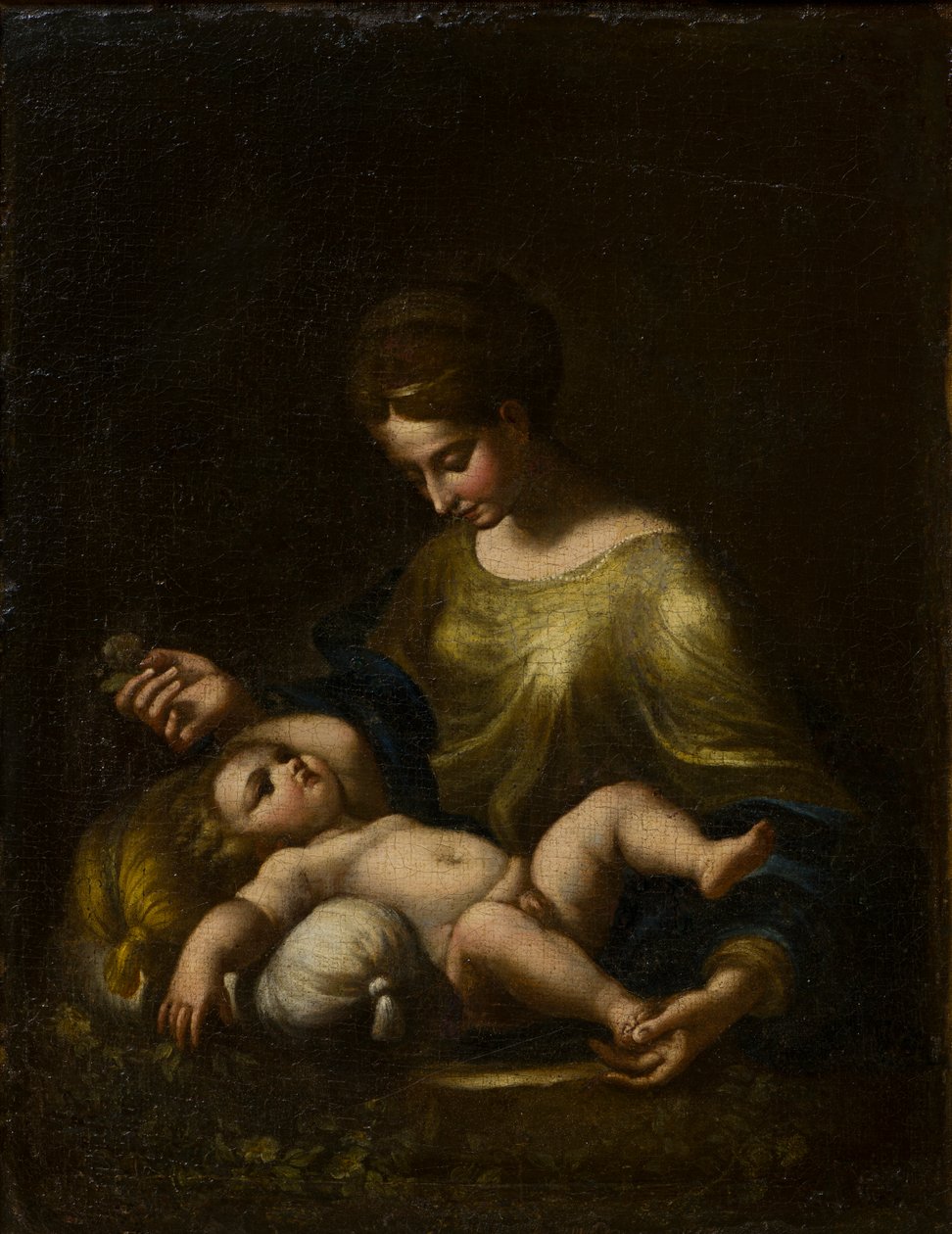 Madonna z Dzieciątkiem, ok. 1509-34 (olej na płótnie) autorstwa Correggio