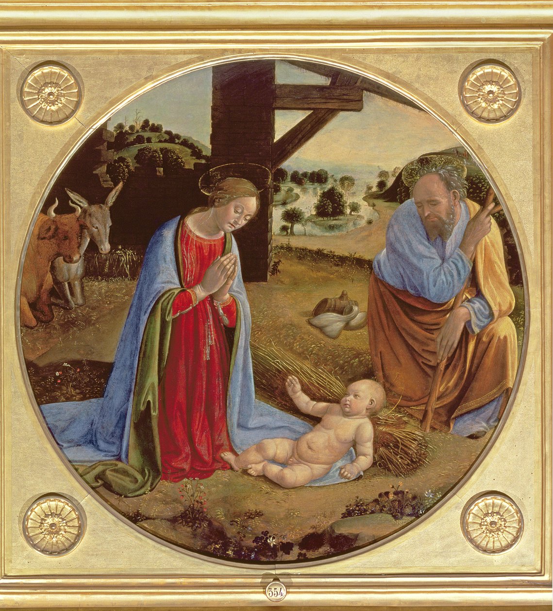 Narodzenia (tempera na panelu) autorstwa Cosimo Rosselli