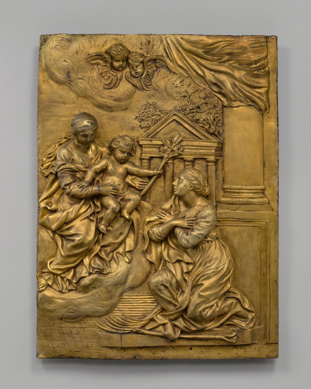 Dziewica z Dzieciątkiem ukazująca się św. 1650. autorstwa Cosimo Fancelli