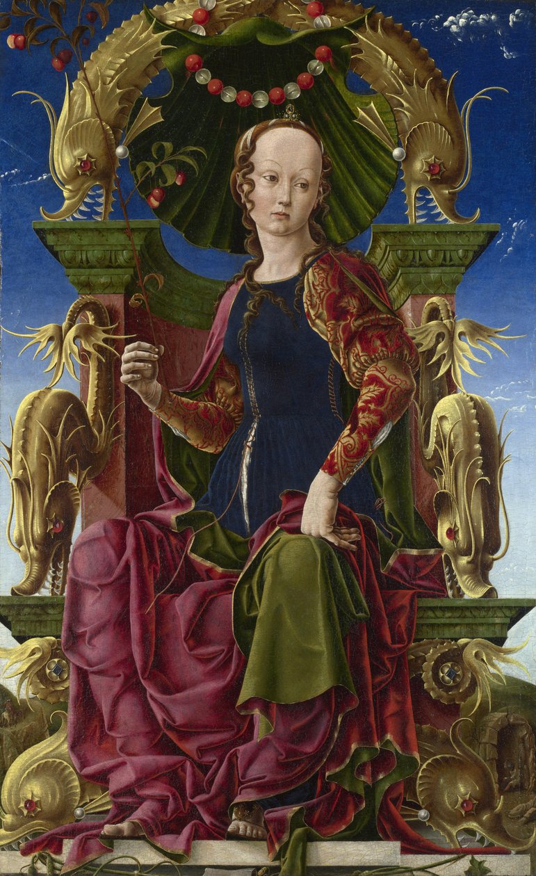 Muza Kaliope, 1455-1460 autorstwa Cosimo Tura