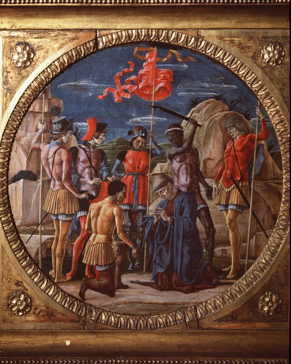 Męczeństwo św. Maurelio z Edessy - olej na panelu autorstwa Cosimo Tura