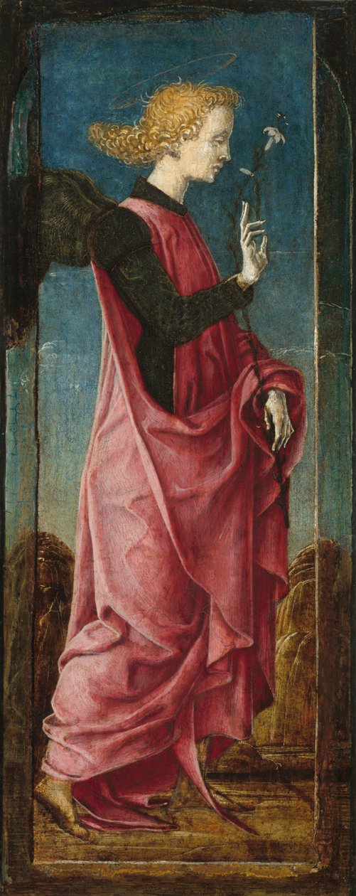 Archanioł Gabriel [panel środkowy lewy], ok. 1930 r. 14701480. autorstwa Cosmè Tura