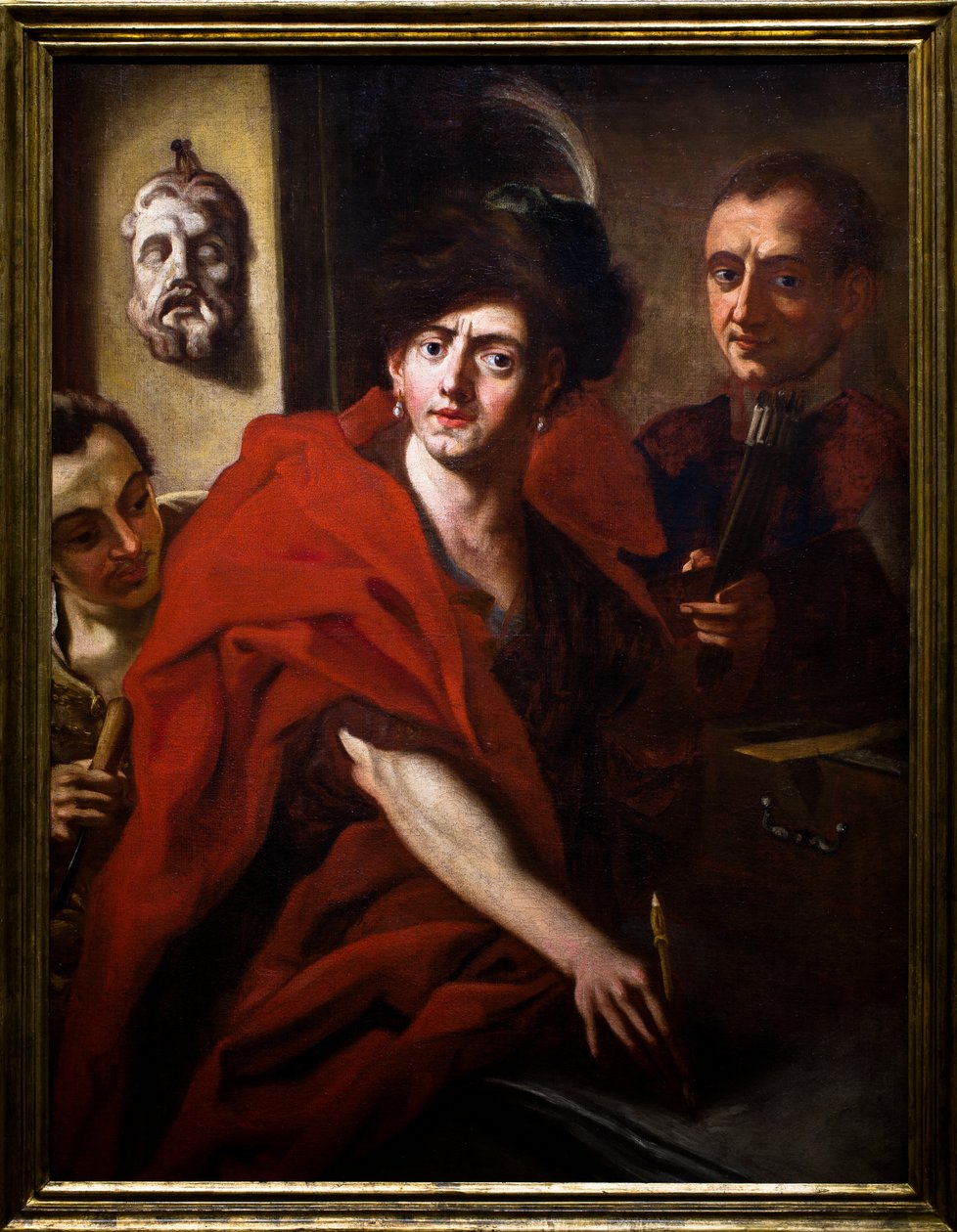 Autoportret z braćmi autorstwa Cosmas Damian Asam