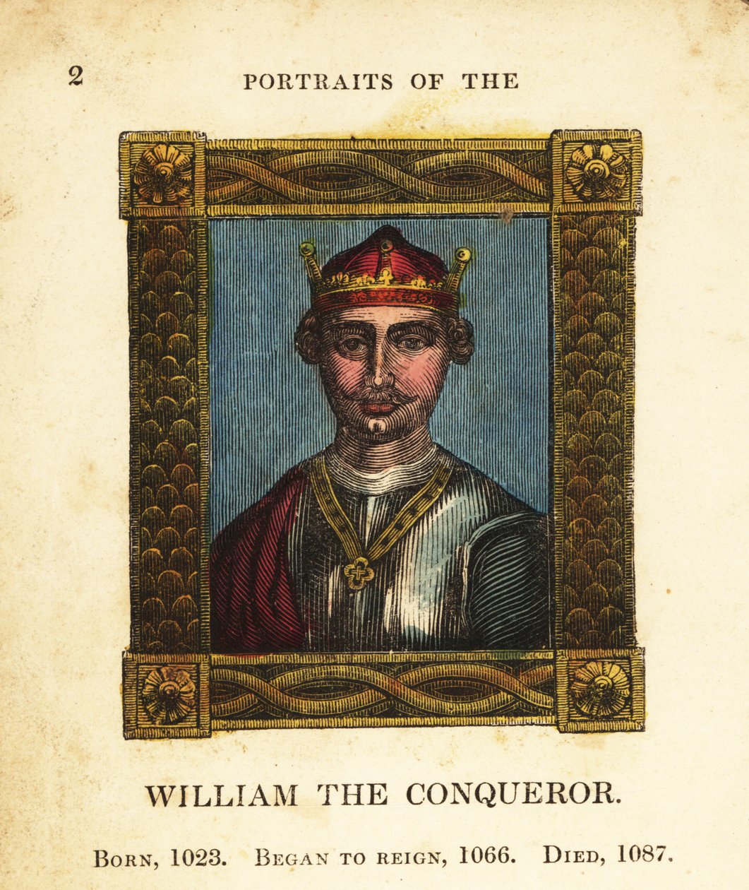 Portret króla Anglii Wilhelma I Zdobywcy, urodzony 1023, rozpoczął panowanie 1066 i zmarł 1087 autorstwa Cosmo Armstrong