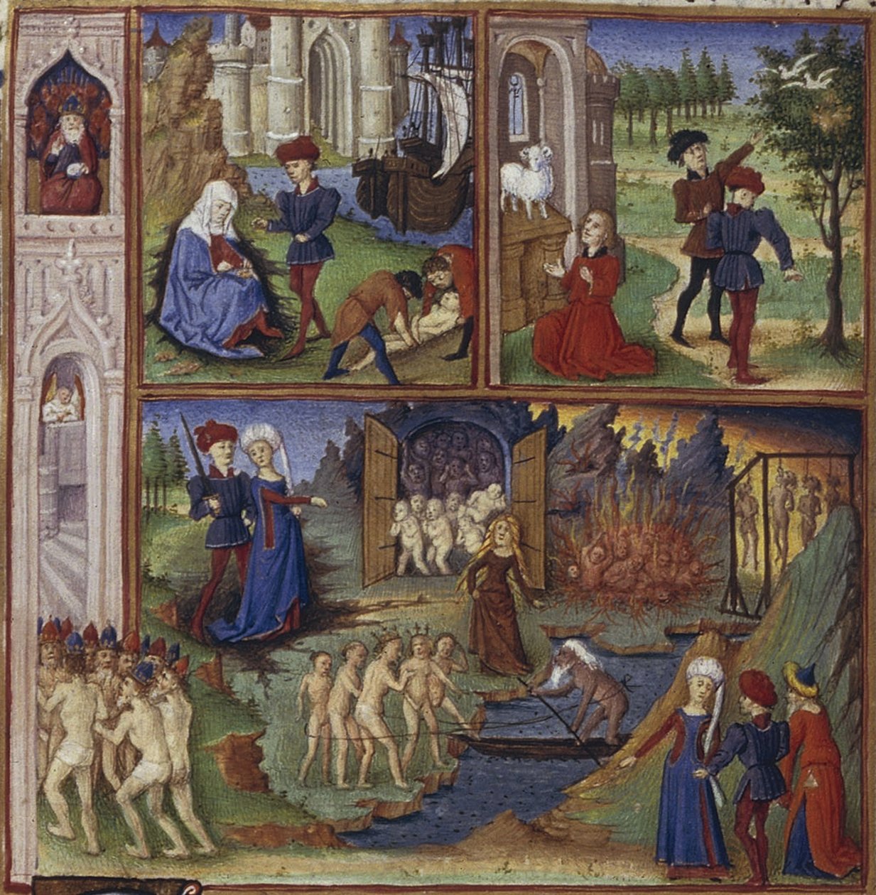 Ilustracja do eposu Eneida autorstwa Wergiliusza, 1450-1499 autorstwa Coëtivy Master