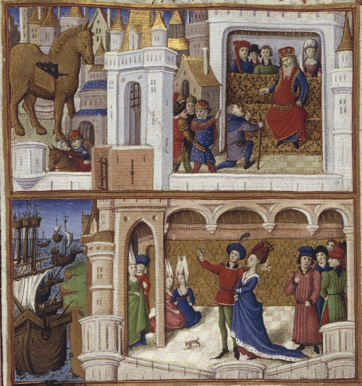 Ilustracja do eposu Eneida autorstwa Wergiliusza, 1450-1499 autorstwa Coëtivy Master