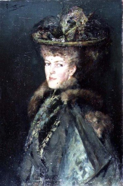 Portret damy autorstwa Count Girolamo Pieri Nerli