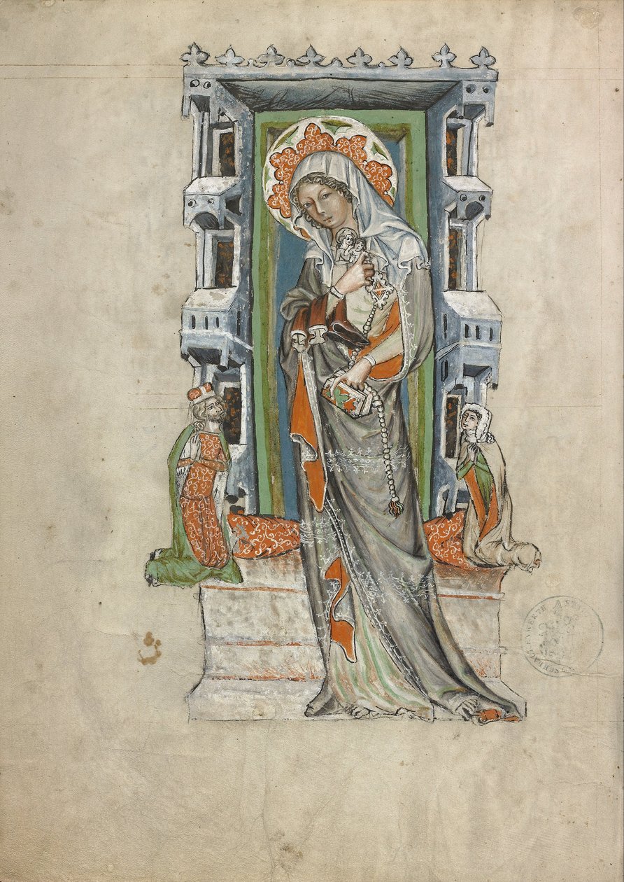 Św. Jadwiga Śląska z księciem Ludwikiem Legnicko-Bryeg i księżną Agnés autorstwa Court workshop of Duke Ludwig I of Liegnitz and Brieg